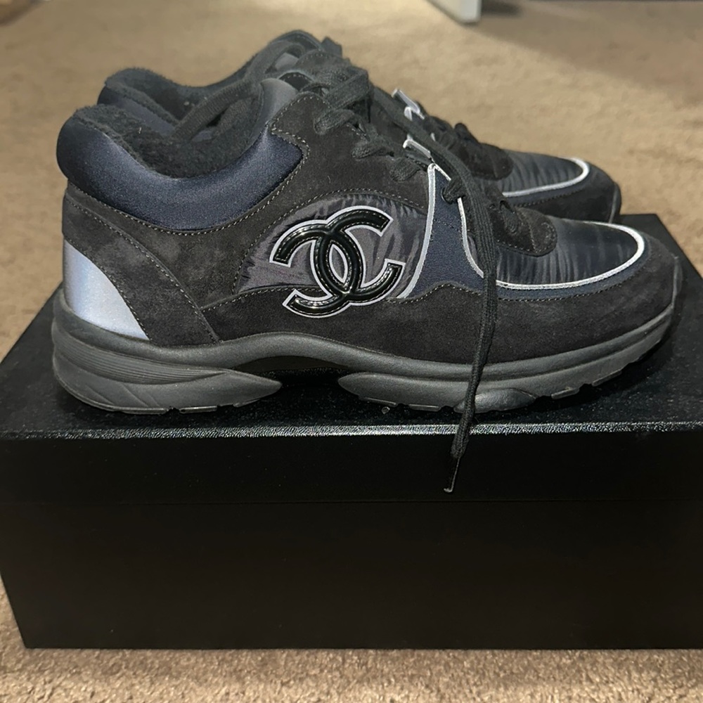 Chanel Trainers Black Size 39 (Reflective lining)Pristine Condition